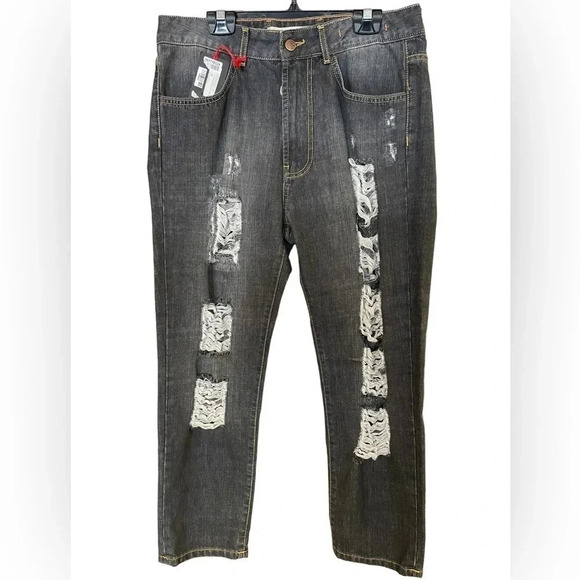 Bonheur Milano Luxury Jeans London Distressed Size 29 - Picture 1 of 11